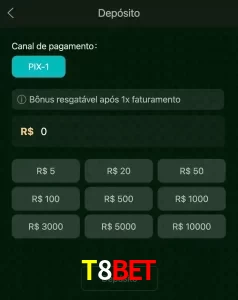 deposits T8BET